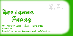 marianna pavay business card